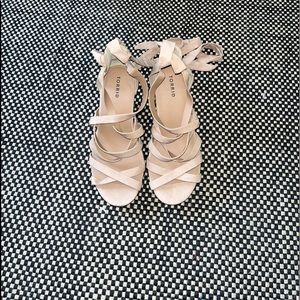 NWT Wide fit strappy wedge